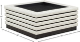Rory Contemporary Coffee Table with Elegant Oak Veneer and Soft Leather Accents for Stylish Living