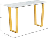 Cameron Contemporary Console Table - Elegant Gold Stainless Steel & Genuine Stone Top Design