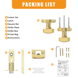 ZR12-212Z Brushed Gold Starburst Square Door Knobs with Beaded Rosette | Door Hardware