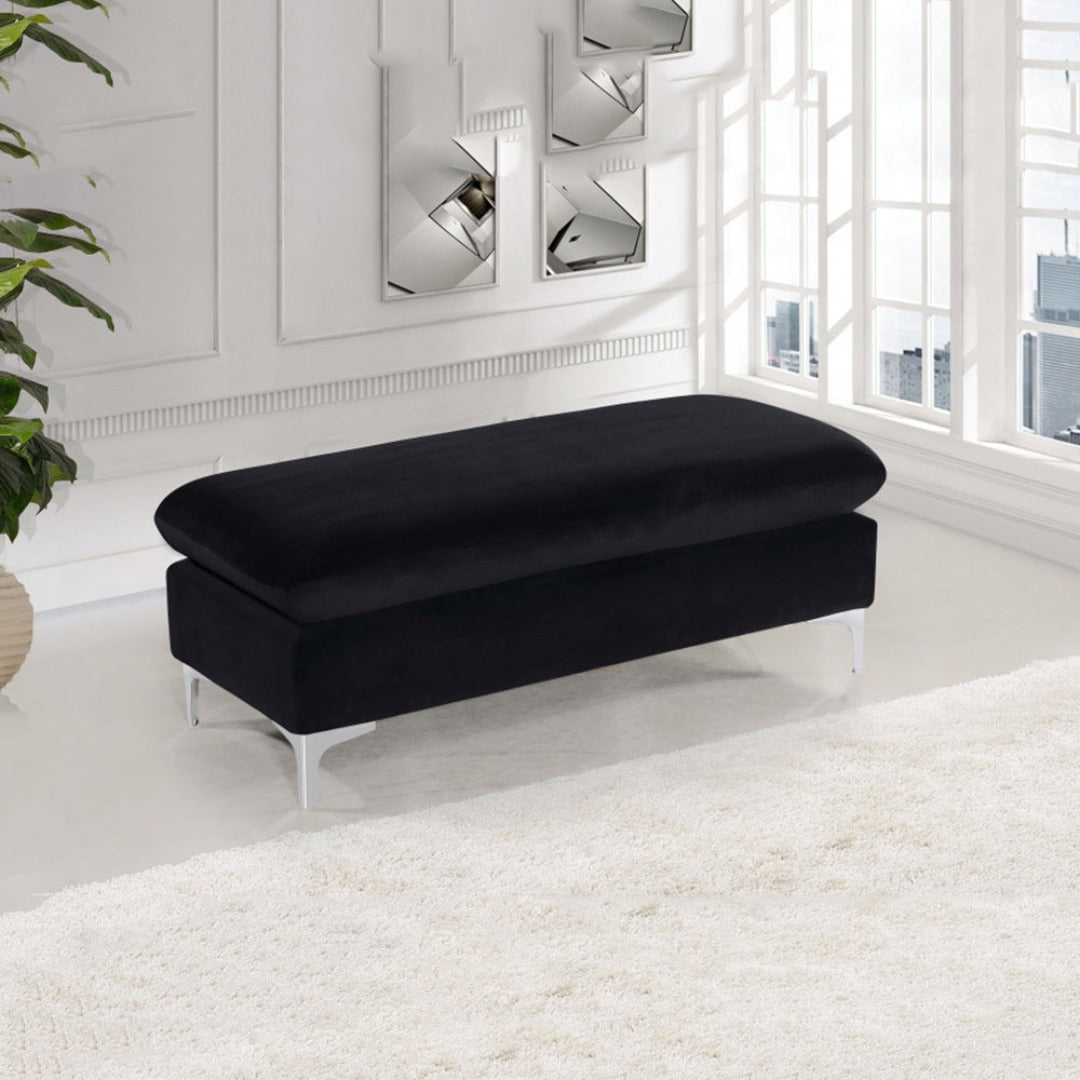 Naomi Velvet Ottoman | Bench