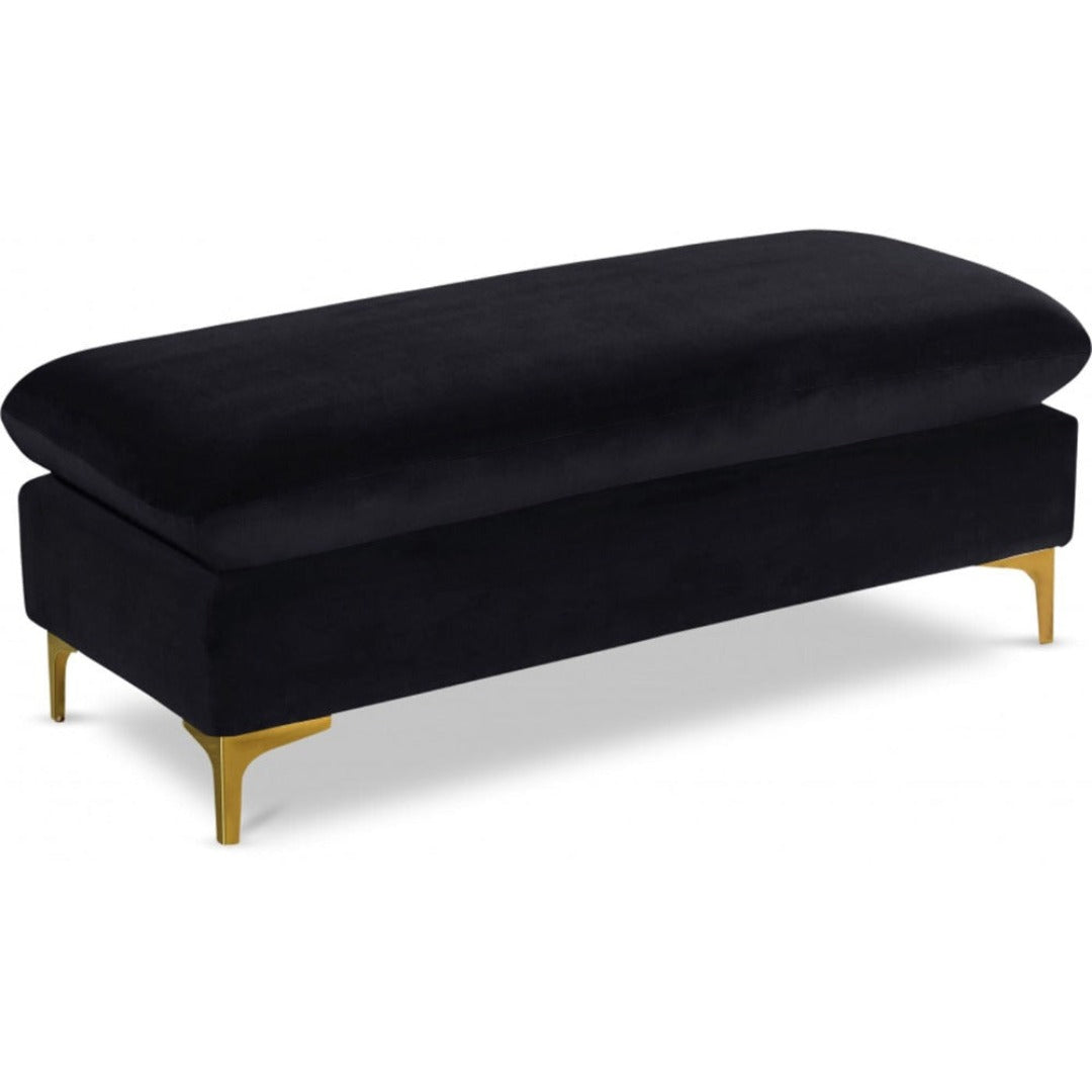 Naomi Velvet Ottoman | Bench