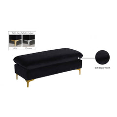 Naomi Velvet Ottoman | Bench