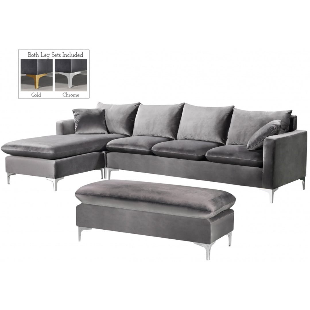 Naomi Velvet Reversible Sectional