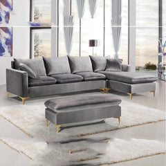 Naomi Velvet Reversible Sectional