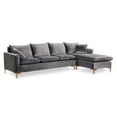 Naomi Velvet Reversible Sectional