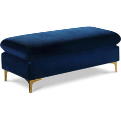 Naomi Velvet Ottoman | Bench