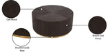 Nile Oak Wood Art Deco Coffee Table with Brushed Gold Base - Elegant Centerpiece for Modern Living