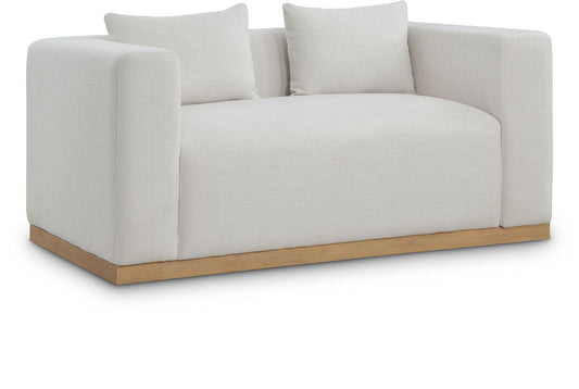 Alfie - Linen Textured Fabic Loveseat