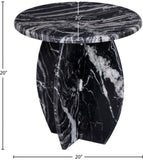 Formentera End Table - Handcrafted Marble Elegance with Unique Design for Modern Living Spaces