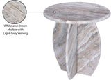 Formentera End Table - Handcrafted Marble Elegance with Unique Design for Modern Living Spaces