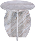 Formentera End Table - Handcrafted Marble Elegance with Unique Design for Modern Living Spaces