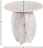 Formentera End Table - Handcrafted Marble Elegance with Unique Design for Modern Living Spaces