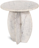 Formentera End Table - Handcrafted Marble Elegance with Unique Design for Modern Living Spaces