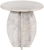 Formentera End Table - Handcrafted Marble Elegance with Unique Design for Modern Living Spaces