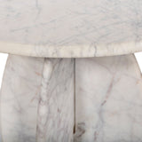 Formentera End Table - Handcrafted Marble Elegance with Unique Design for Modern Living Spaces