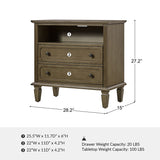 Galatea 2 - Drawer Solid Wood Nightstand Chest(Optional Types)