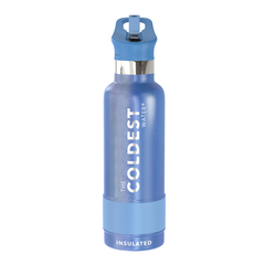 Sports Water Bottle Galactic Blue Glitter