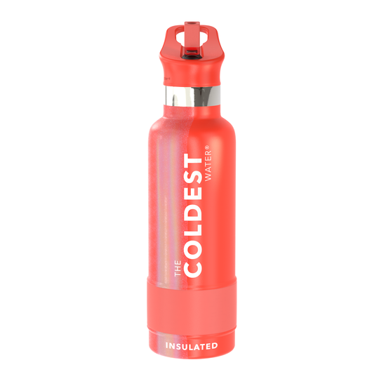 Water Bottle Mars Red Glitter