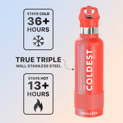 Sports Water Bottle Mars Red Glitter