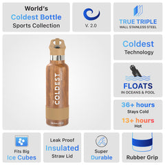 Sports Water Bottle Executive Wood