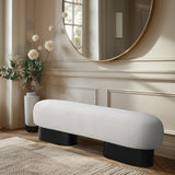 Robertson Opulent Boucle Fabric Bench – Timeless Art Deco Elegance for Entryway or Living Room