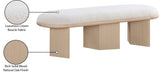 Wilshire Bench: Elegant Boucle Fabric Seating with Natural Oak Finish for Stylish Home Décor