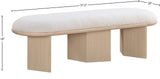 Wilshire Bench: Elegant Boucle Fabric Seating with Natural Oak Finish for Stylish Home Décor