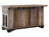 3 Drawer 6 Doors Kitchen Island | Loft Brown Pine Wood Collection
