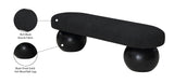 Bowie Boucle Fabric Bench - Luxurious Art Deco Seating with Elegant Solid Ash Wood Legs for Home Decor