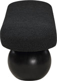 Bowie Boucle Fabric Bench - Luxurious Art Deco Seating with Elegant Solid Ash Wood Legs for Home Decor