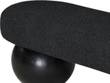 Bowie Boucle Fabric Bench - Luxurious Art Deco Seating with Elegant Solid Ash Wood Legs for Home Decor