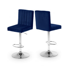 Joel Velvet Adjustable Bar | Counter Stool