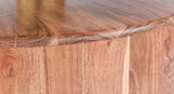 Stonewood Acacia Wood Mid Century Coffee Table with Genuine Marble Top and Brass Finish Charm