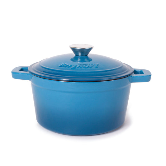 BergHOFF Neo Cast Iron 3qt. Round Dutch Oven 8" with Lid, Blue