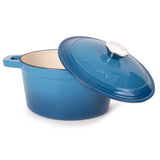 BergHOFF Neo Cast Iron 3qt. Round Dutch Oven 8" with Lid, Blue