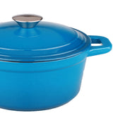BergHOFF Neo Cast Iron 3qt. Round Dutch Oven 8" with Lid, Blue