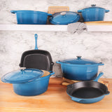 BergHOFF Neo Cast Iron 3qt. Round Dutch Oven 8" with Lid, Blue