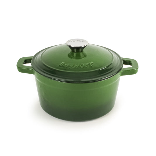 BergHOFF Neo Cast Iron 3qt. Round Dutch Oven 8" with Lid, Green