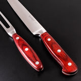 BergHOFF Pakka Wood 3Pc Stainless Steel Carving Set with Case