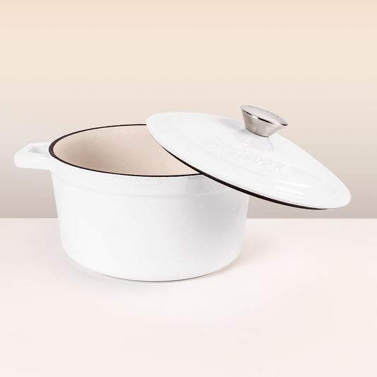 BergHOFF Neo Cast Iron 3qt. Round Dutch Oven 8" with Lid, White