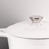 BergHOFF Neo Cast Iron 3qt. Round Dutch Oven 8" with Lid, White