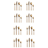 BergHOFF GEM 32Pc 18/10 Stainless Steel Flatware Set, Gold Plated