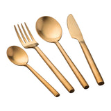 BergHOFF GEM 32Pc 18/10 Stainless Steel Flatware Set, Gold Plated