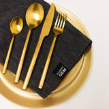 BergHOFF GEM 32Pc 18/10 Stainless Steel Flatware Set, Gold Plated