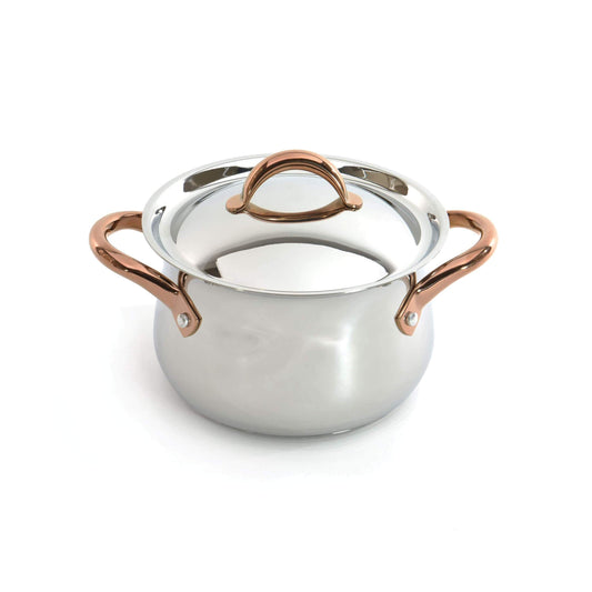 BergHOFF Ouro Gold 18/10 Stainless Steel 8" Stockpot with SS Lid, 5qt.
