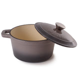 BergHOFF Neo Cast Iron 3qt. Round Dutch Oven 8" with Lid, Oyster
