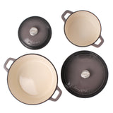BergHOFF Neo Cast Iron 3qt. Round Dutch Oven 8" with Lid, Oyster