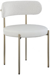 Beacon Faux Leather and Boucle Fabric Dining Chair