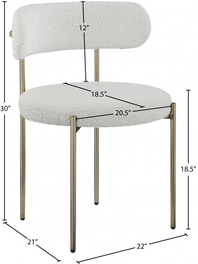 Beacon Boucle Fabric Dining Chair