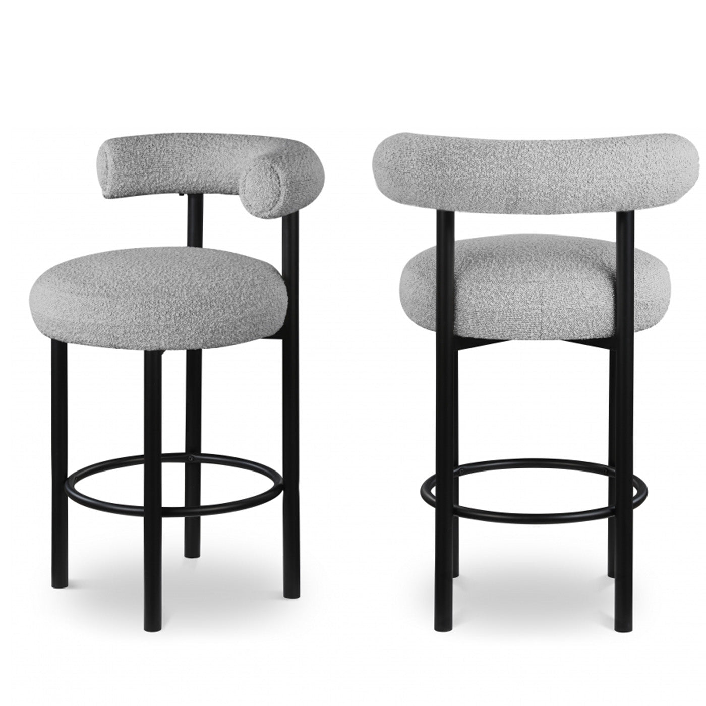 Bordeaux Boucle Fabric Stool